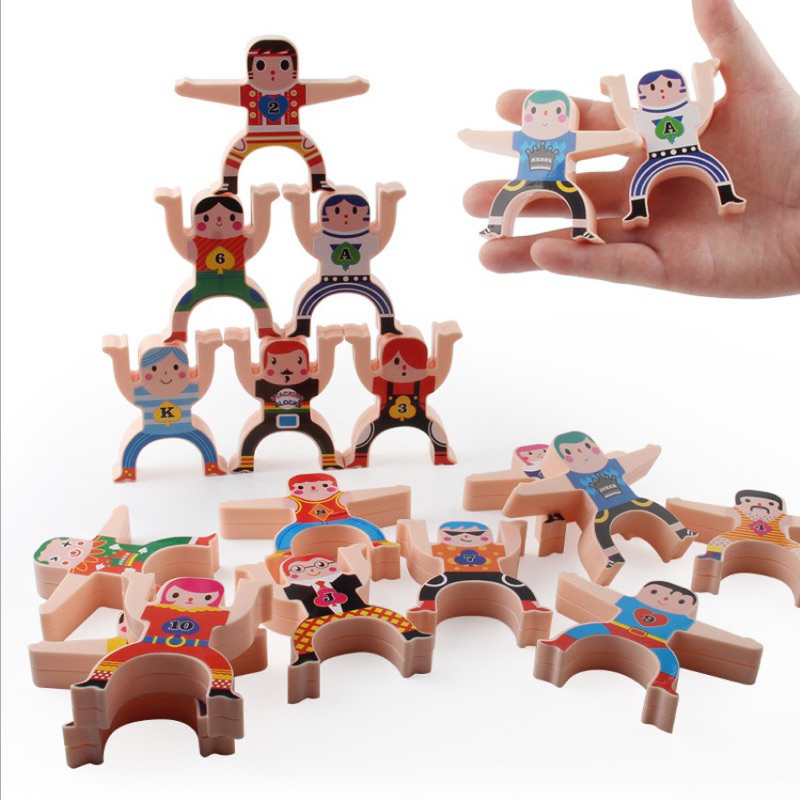 cuci gudang mainan anak stacking block mainan domino/ stacking block orang/ domino game mainan