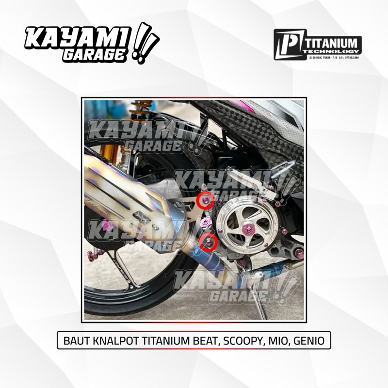 Baut Titanium knalpot beat.mio.scopy (1pcs)