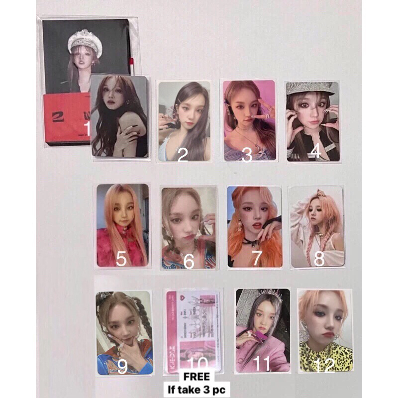 Yuqi Gidle (G)i-dle Official Photocard Album I Feel Love SG Id Pc Benefit Makestar Weverse Photobook