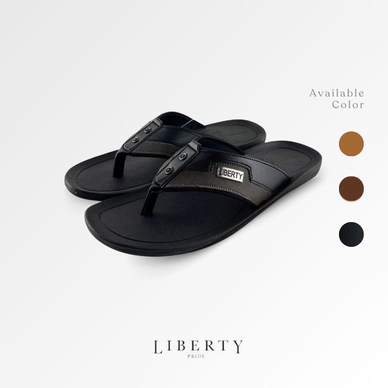 Sandal Pria Japit Liberty Reyes 01 - Jepit Cowok Hitam Cokelat Keren