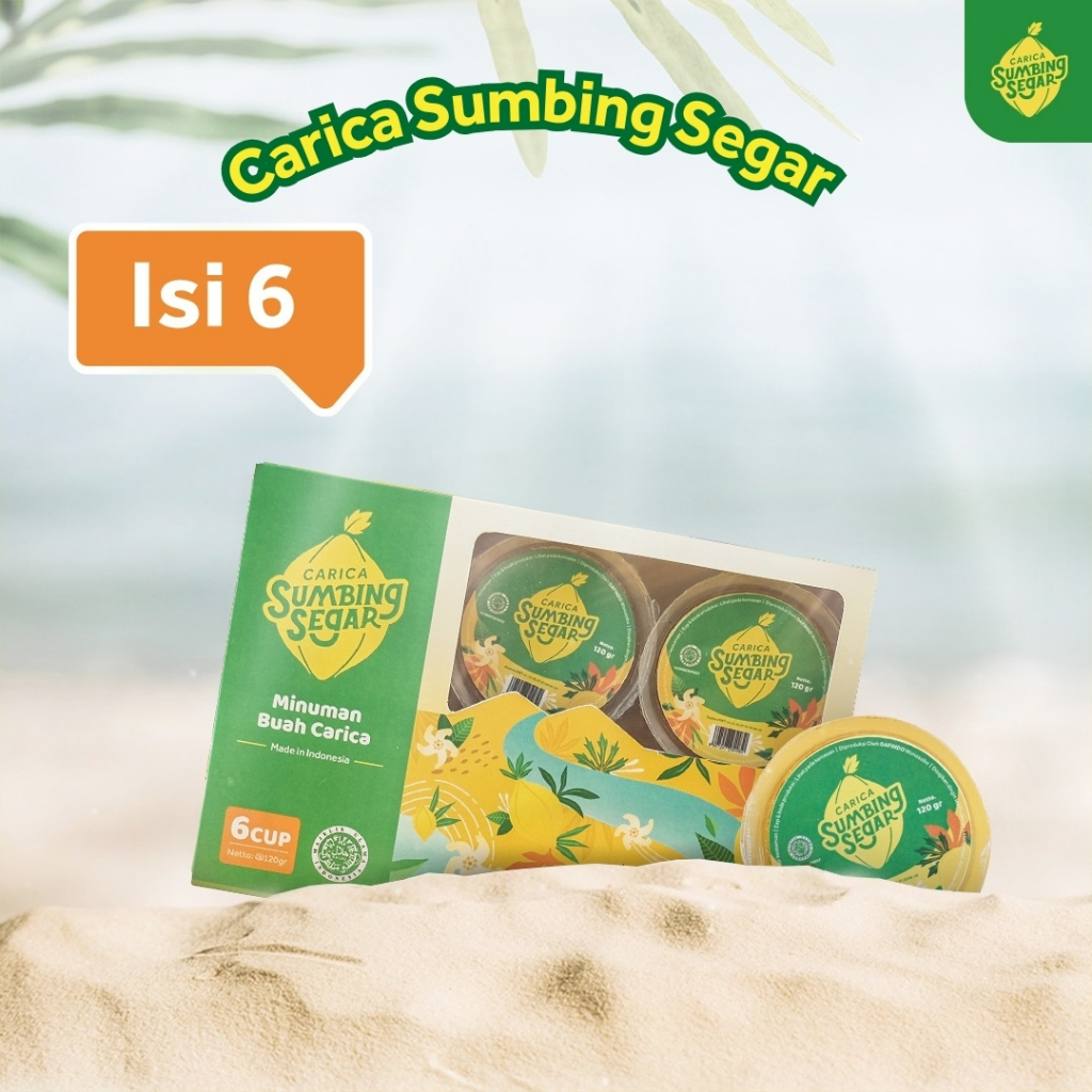 

Manisan Carica Sumbing Segar Box isi 6 Cup 120 gram