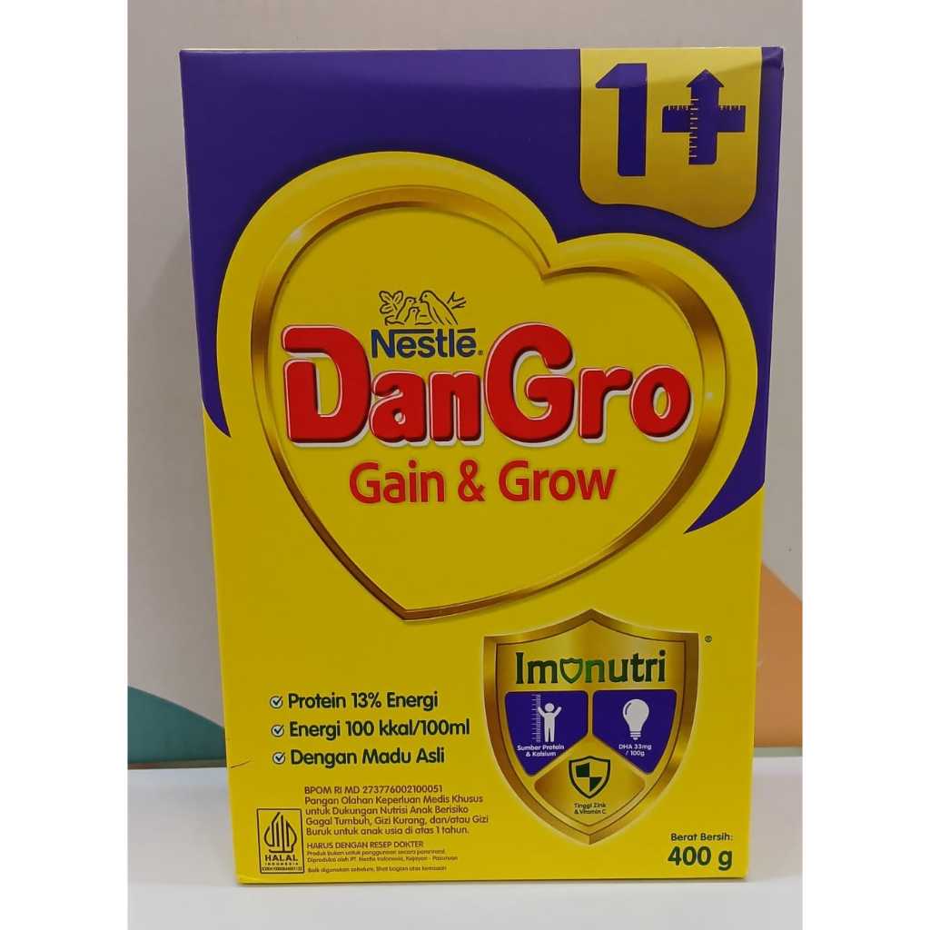 

Dangro Gain&grow 1 Plus 400g Box (per Dos) susu pertumbuhan anak