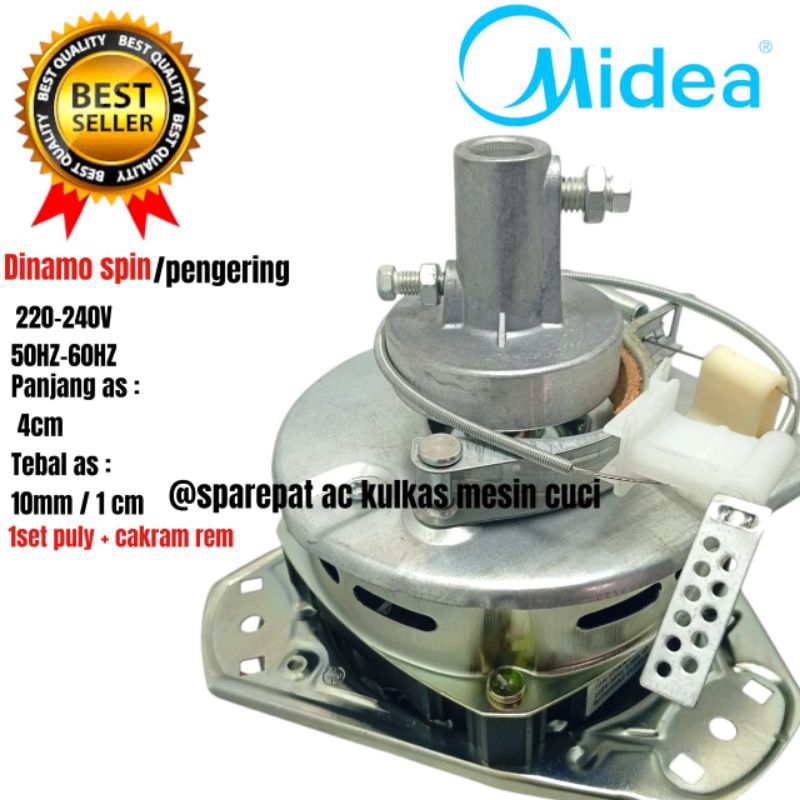 dinamo pengering mesin cuci midea 2 tabung