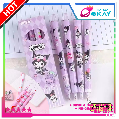 

HO Pena 4in1 Karakter Kartun Series Pulpen Mekanik 0.5mm isi 4pcs Pulpen Gel Warna Hitam Bolpoint