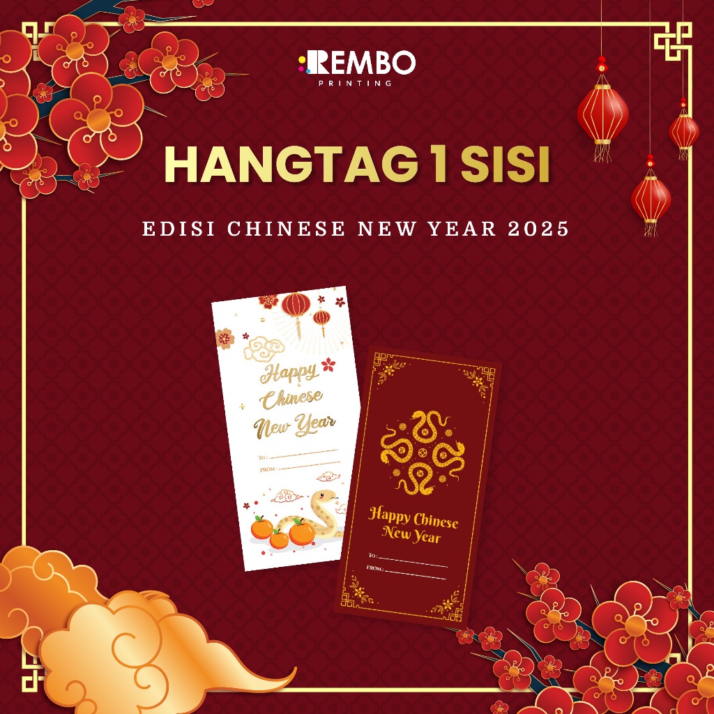 

Hang Tag Baju Edisi Imlek CNY Chinese New Year - Label Baju Pola - Cetak Hangtag Baju Bentuk Pola - Label Merek - Hang Tag custom bentuk pola Imlek Chinese New Years 2025