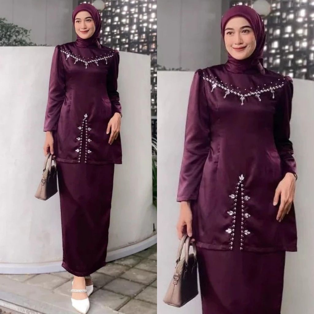 ADA JUMBO Oneset FAYRA Baju Kurung Melayu Malaysia Dress Pesta Setelan Wanita Baju Kondangan