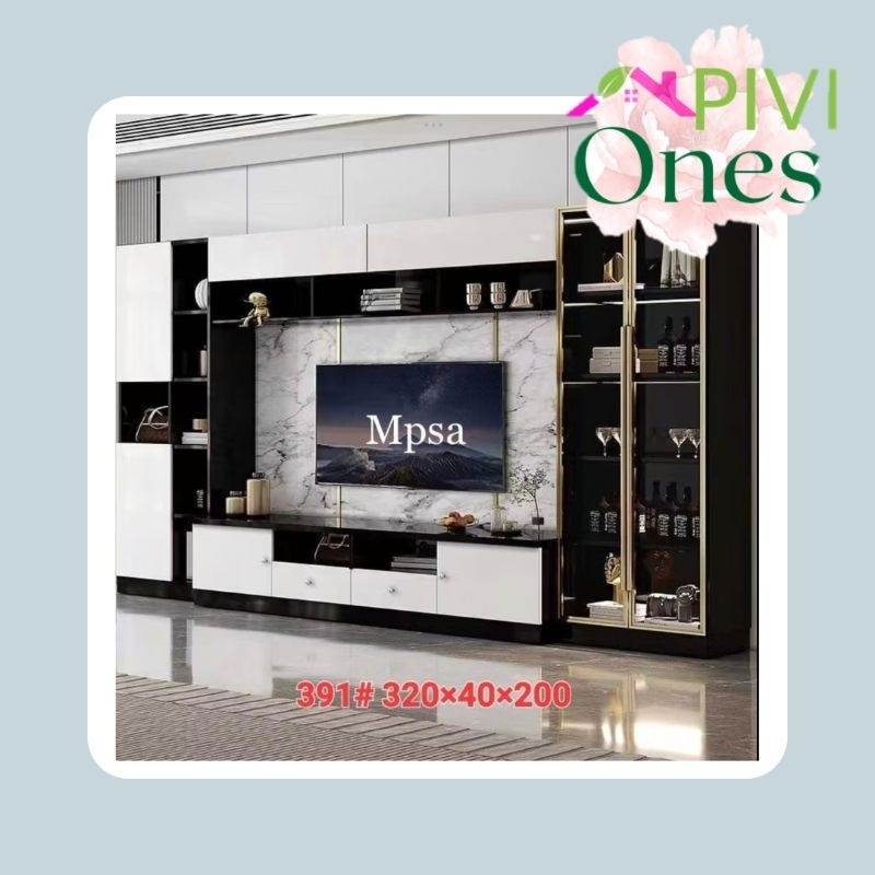 Lemari Hias Buffet TV Lemari TV Minimalis Kualitas Terbaik Kokoh Khusus Palembang