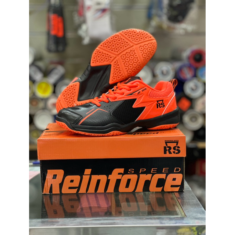 SEPATU BULUTANGKIS RS JF 720 HITAM ORANGE