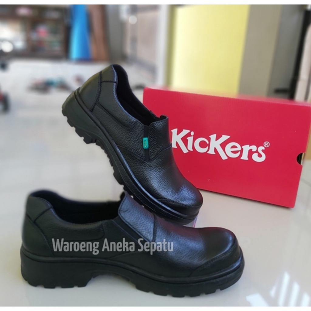 Sepatu  Boots Safety pria Kickers Army Kulit Resleting Biker Koboy Boot Touring Tracking Hiking Kerj