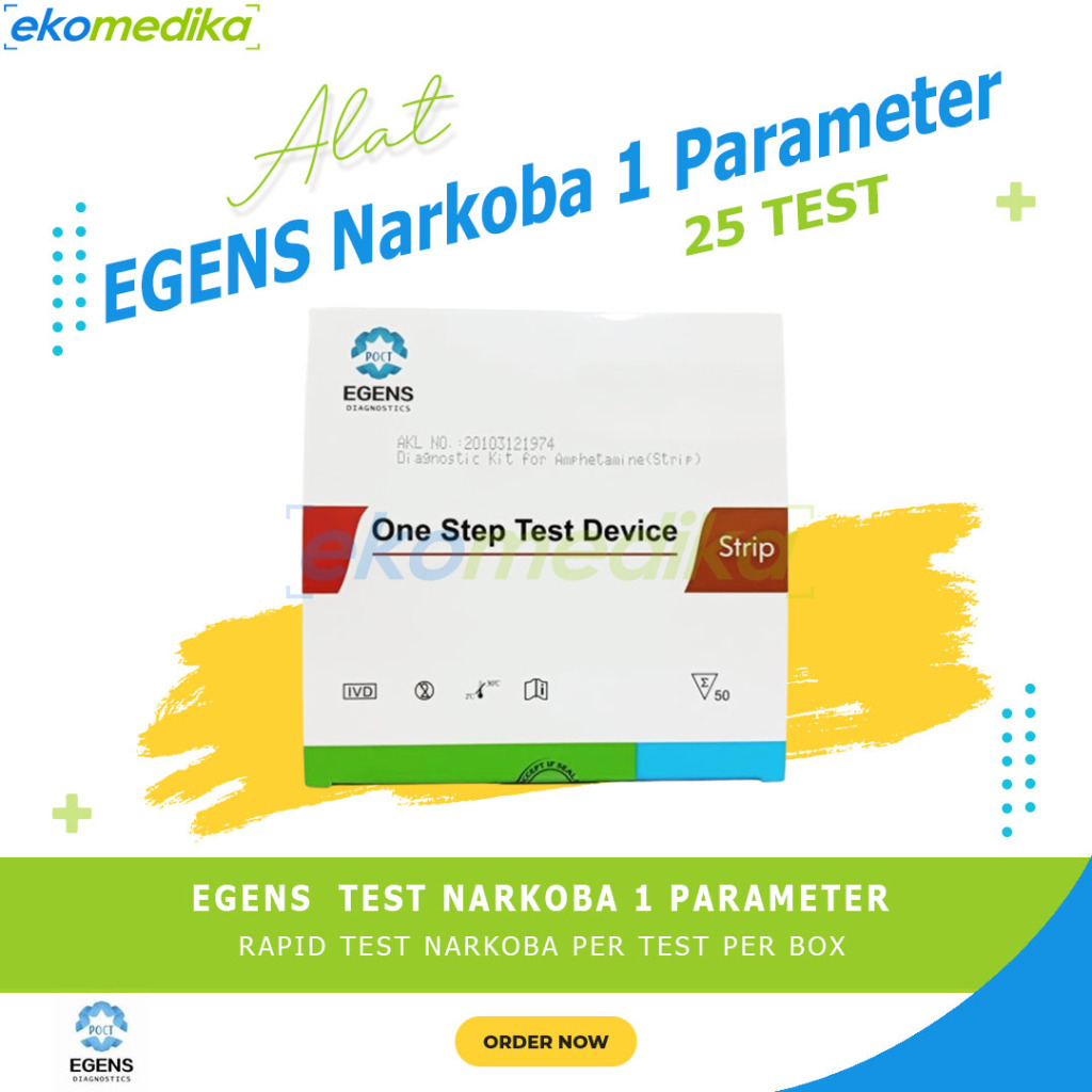 Rapid Test Narkoba- 1 Parameter EGENS AMP, MET, THC, MOP Strip isi 50 / Cassette isi 25