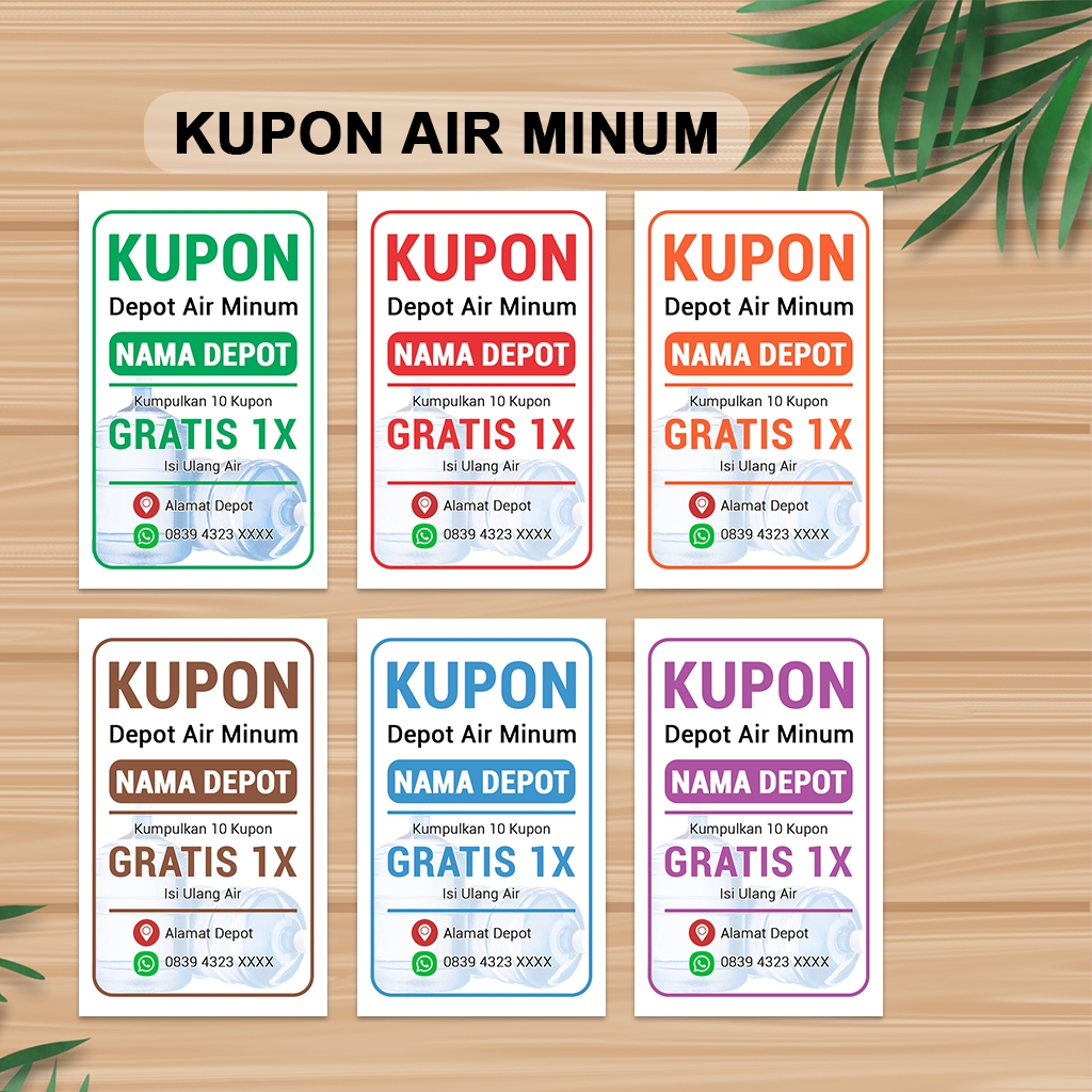 

Kupon Depot Air Minum Isi Ulang / Kupon Air Galon / Kartu Air Minum Galon