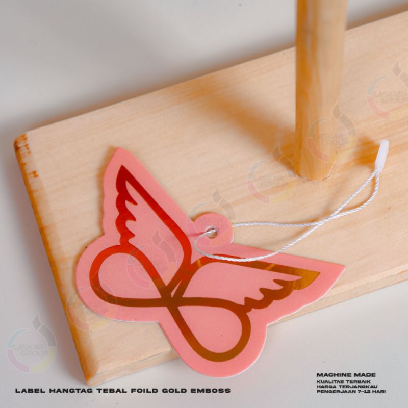 

hangtag tebal 700 gsm foil