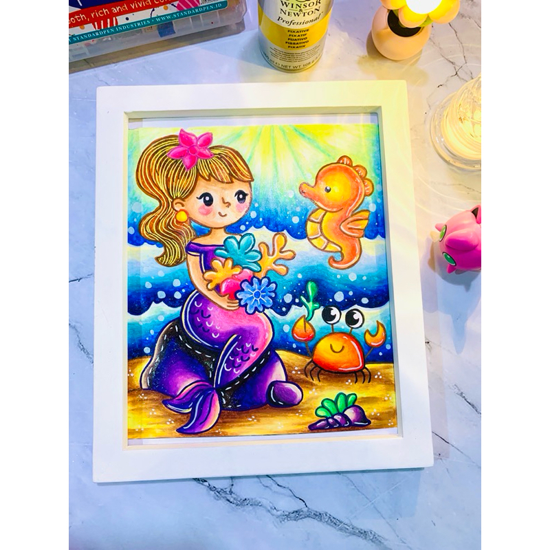 

MERMAID ORIGINAL ARTWORK by Miss Nala Art Studio