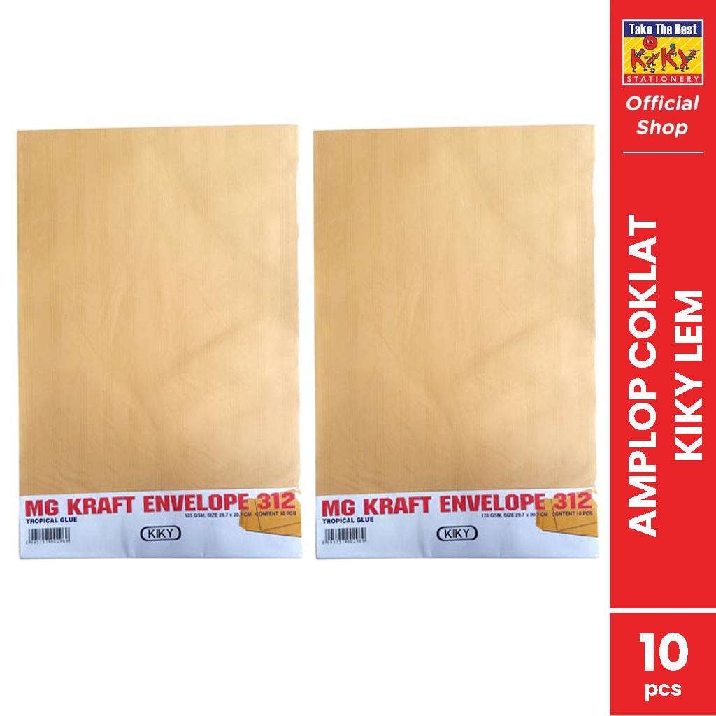 

KIKY Amplop Coklat No. 312 125gr Lem - 10 Lembar
