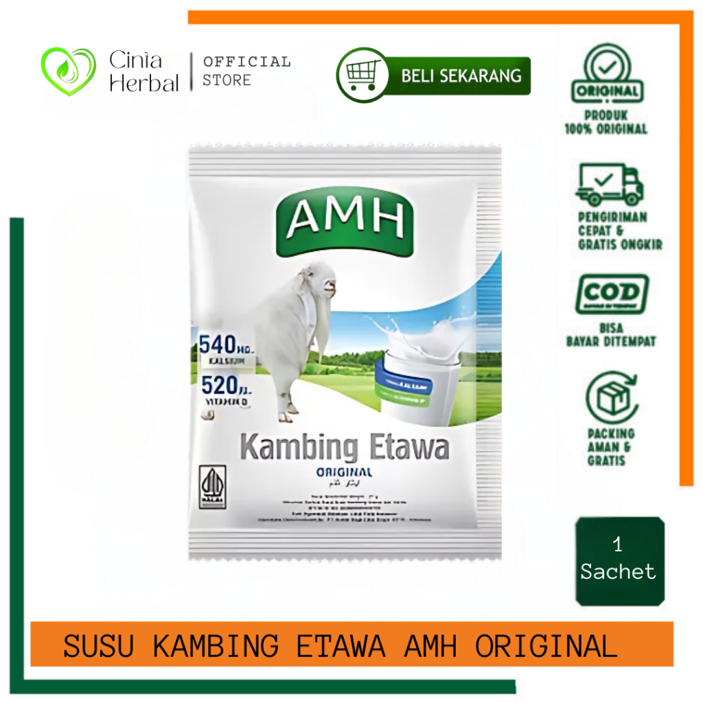 

Susu Kambing Etawa FULL CREAM AMH (SASHET) Original Netto: 24gr