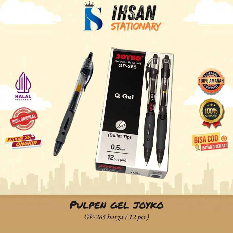 

Ballpoint Joyko Q Gel 265 Isi 12 Pcs (1 Lusin)