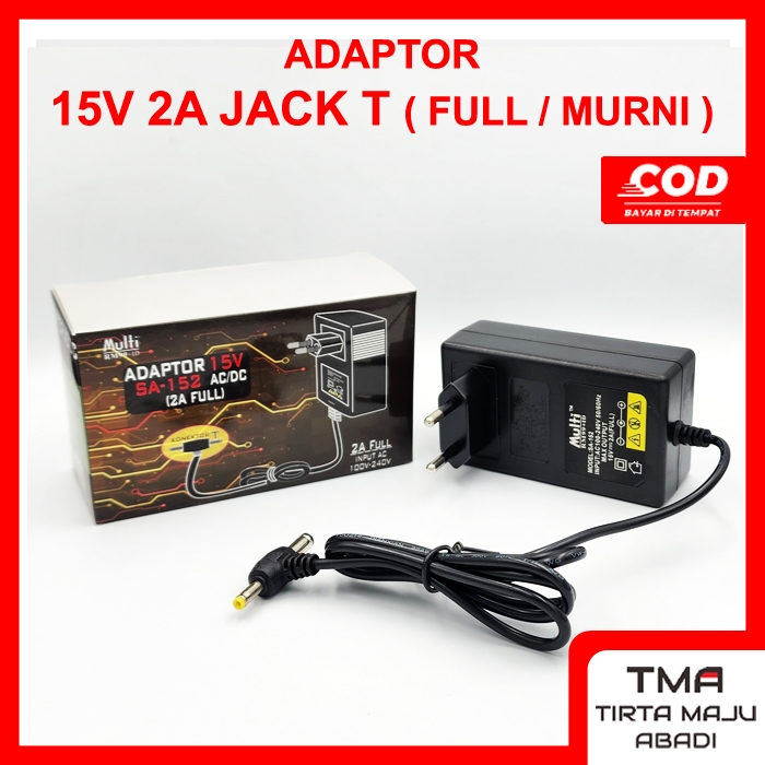ADAPTOR SPEAKER 15 V 2A NOISE / TANAKA / ADVANCE / BARE TONE / NIKO / GMC / IKEDO /15V 2A[MURNI]