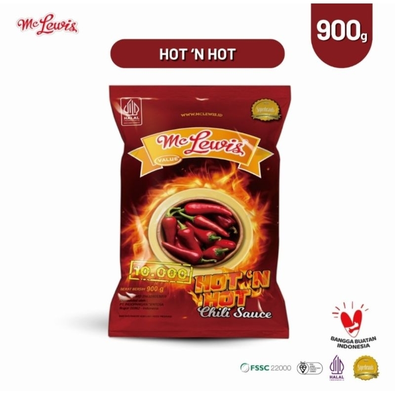 

McLewis Hot n Hot Chilli Sauce 900g