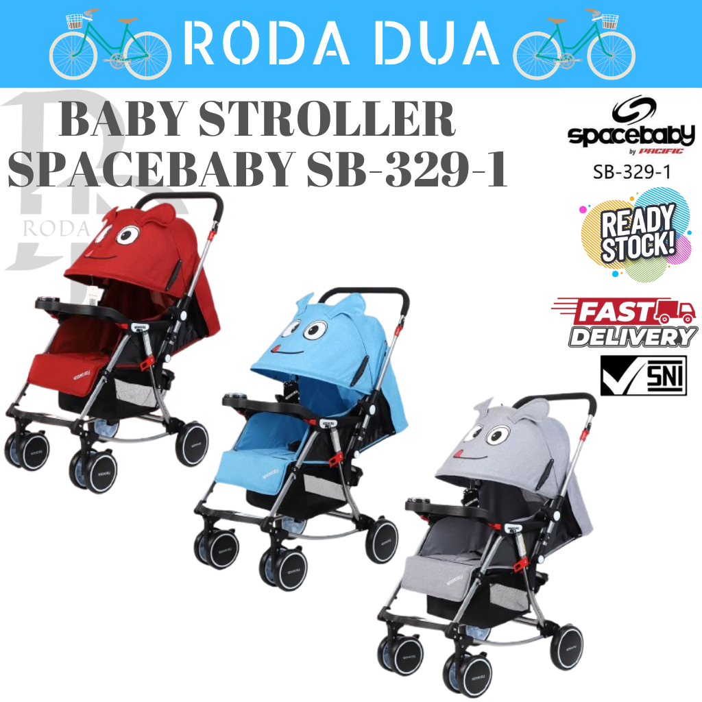 Baby Stroller warna abu abu Space Baby SB 329-1