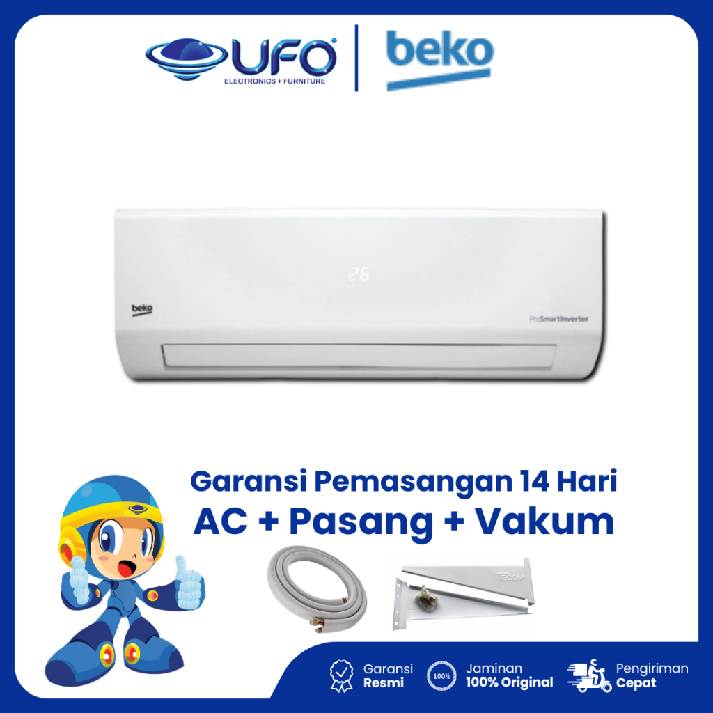 AC Beko 1 PK Split Inverter BSVOG090 Garansi Resmi