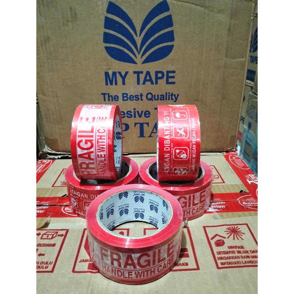 

lakban fragile 48mm x 100yard dan 72 yard (slop)6pcs kwalitas terjamin