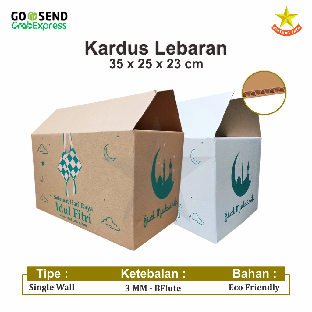 

Box Parcel 35x25x23 cm Kardus | Parcel | Lebaran | idul Fitri | sembako | hampers | eid mubarak | packaging lebaran | Box Idulfitri