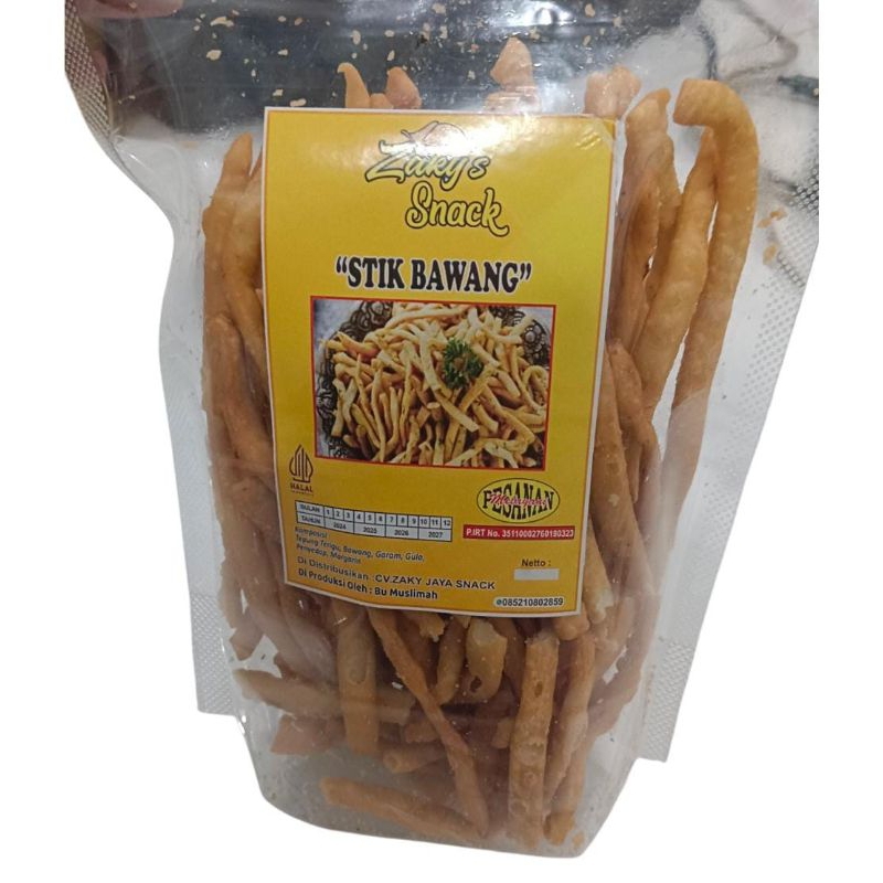 

camilan Zaky jaya snack stik bawang berat kurleb 180gr