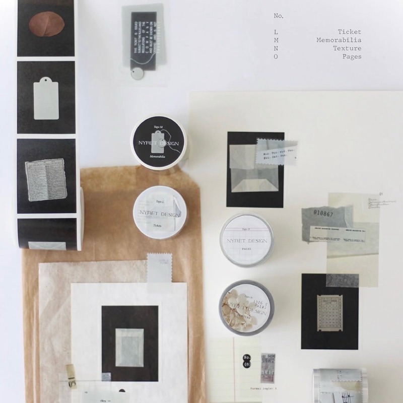 

[Sample per loop] NYRET Washi and PET Tape - L . M . N . O