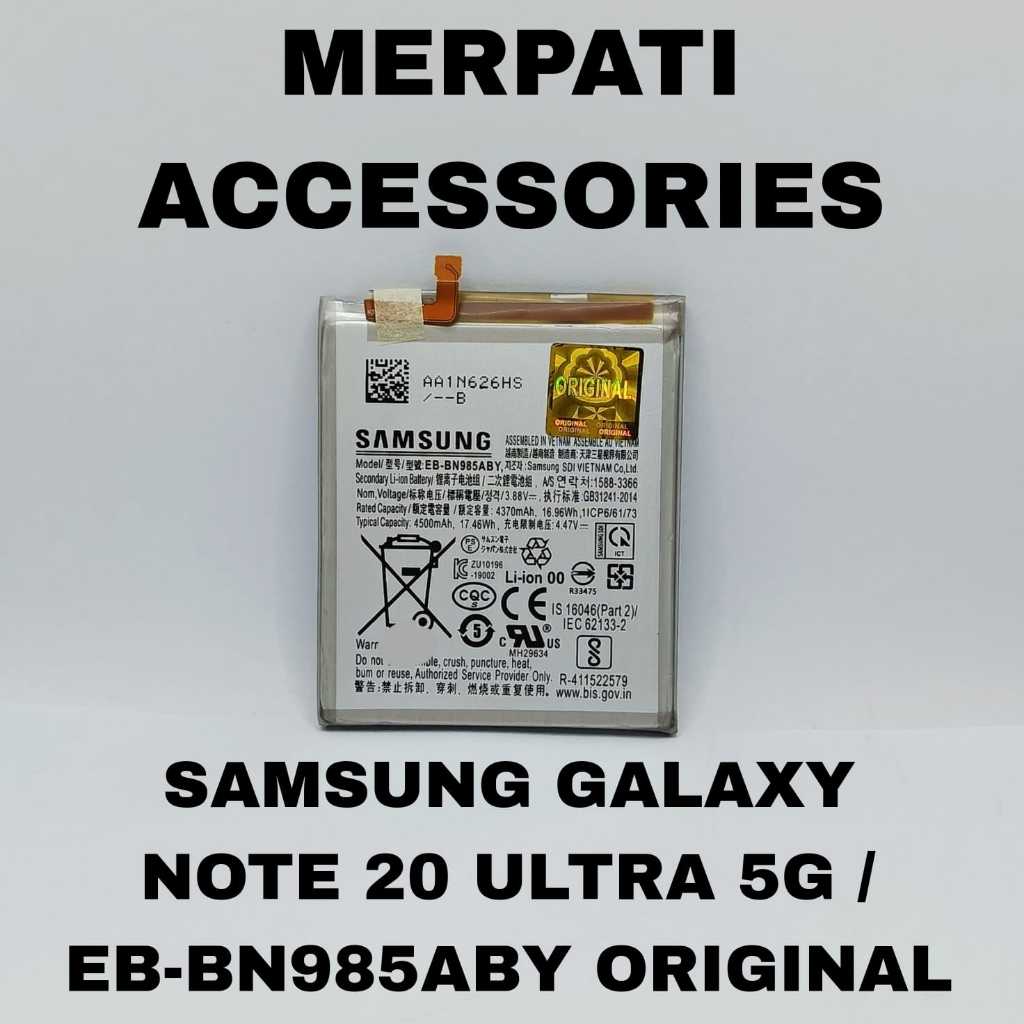 BATERAI/BATRAI/BATRE/BATTERY/ SAMSUNG GALAXY NOTE 20 ULTRA 5G / EB-BN985ABY ORIGINAL