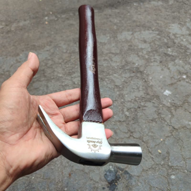Palu Tjap mata 300gr palu kambing gagang kayu 21mm
