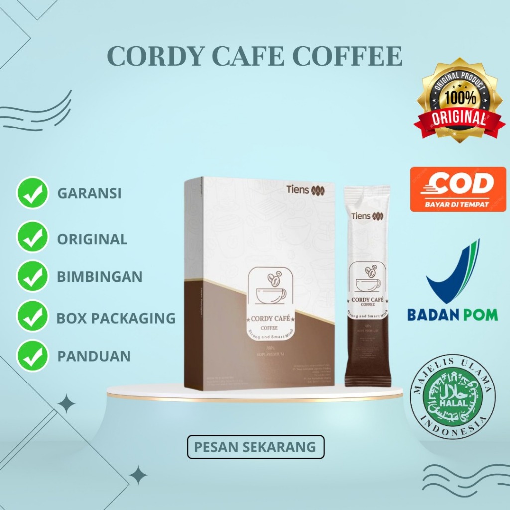 

Cordy Cafe Coffee - Kopi Stamina Pria Dan Wanita - Kopi Alami 100% Meningkatkan Imunitas Tubuh - Kopi Tiens