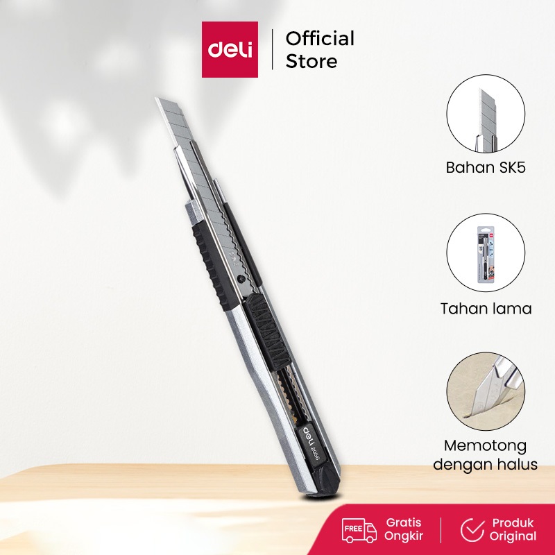 

Deli Cutter dengan pisau baja SK5 dan sistem kunci otomatis untuk penggunaan yang aman E2056