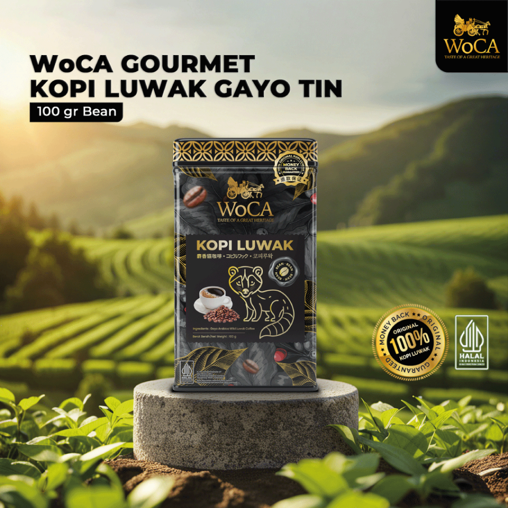 

WoCA Gourmet Luwak Gayo Coffee Tin - Bean 100gr