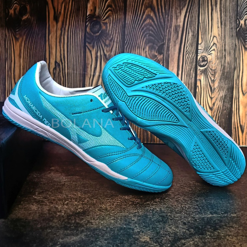 Sepatu Futsal Mizuno Monarcida Neo Biru Tosca Termurah