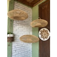 Hiasan gantung kap lampu anyaman model UFO