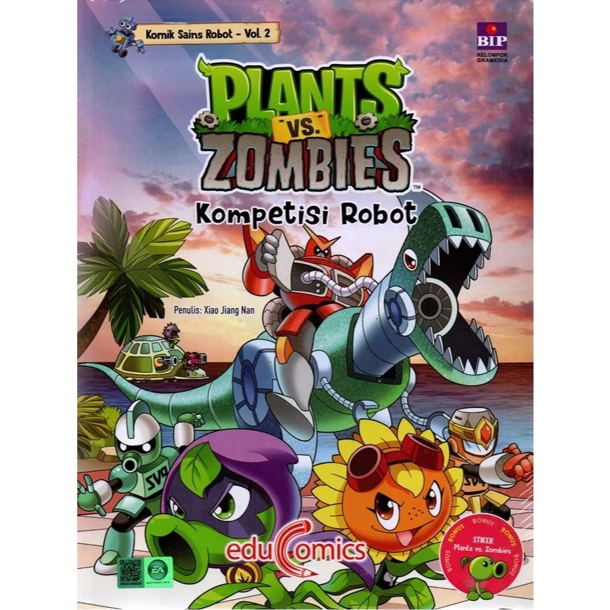 BUKU ANAK  EDUCOMICS PLANTS VS ZOMBIES KOMPETISI ROBOT