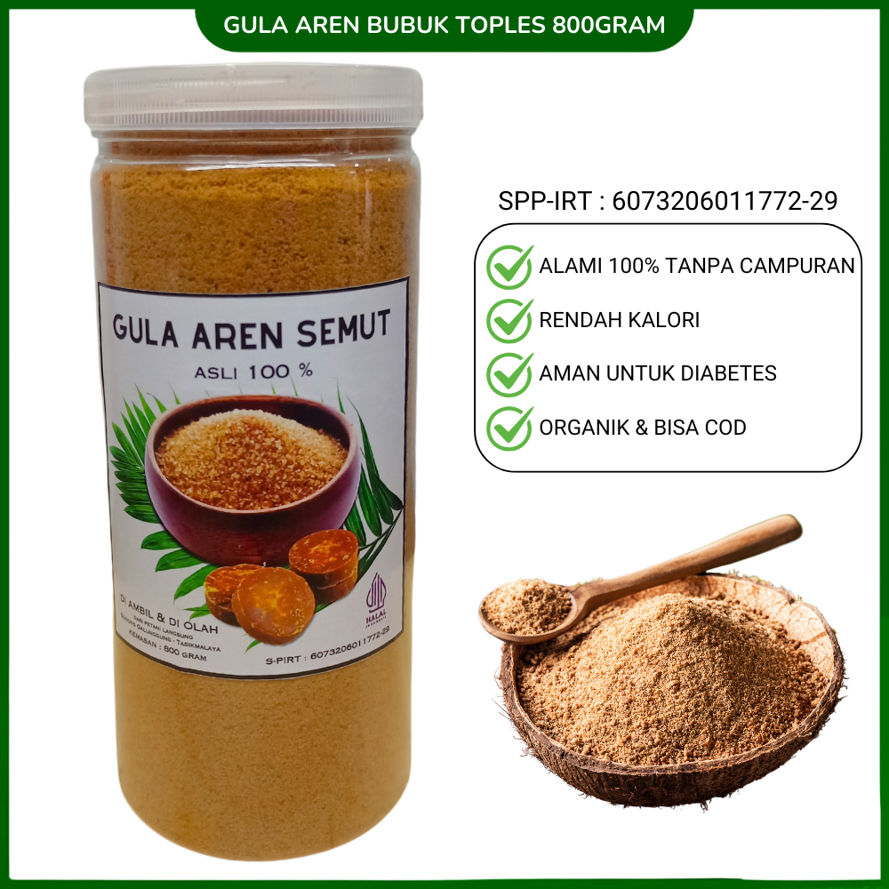 

Gula Semut Murni Bubuk Brown Sugar Gula Aren Pasir 800 Gram