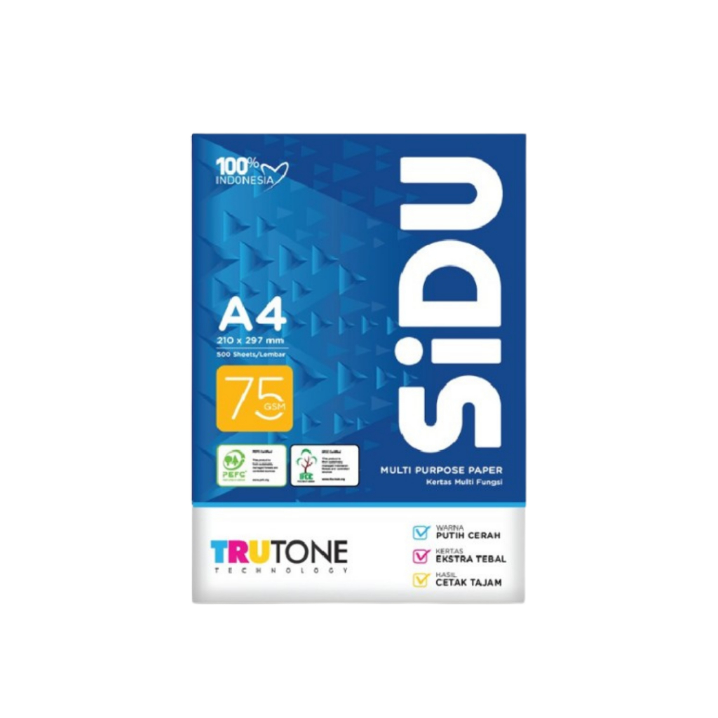 

RB Kertas HVS Kertas Fotocopy A4 & F4 Sinar Dunia / SIDU/ 500 Lembar per Rim - Dus