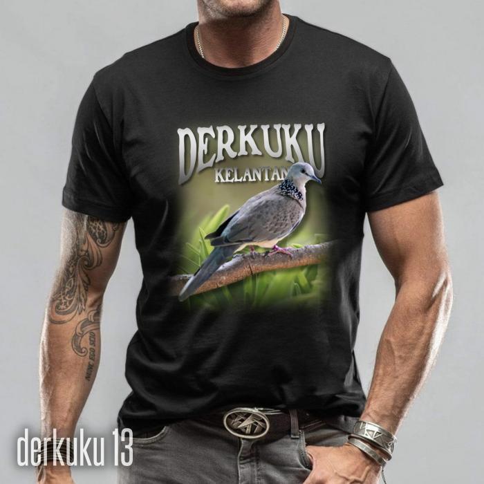 Kaos Derkuku Kelantan Baju Dekoemania Indonesia Anggungan T-shirt Burung Kicau Tekukur Mania