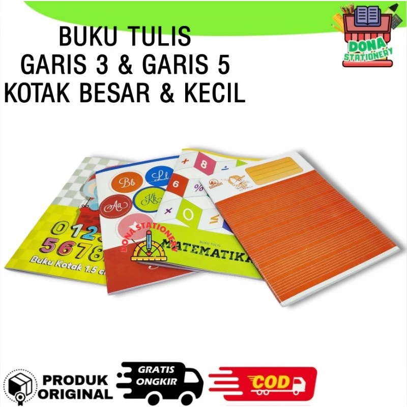 

[ 1 PCS ] Buku Tulis HALUS 38 lembar | Buku GARIS 3 | Buku KOTAK KECIL | Buku GARIS 5 | Buku KOTAK BESAR