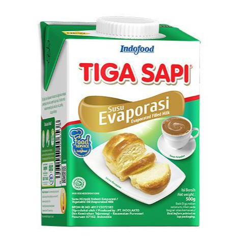 

INDOFOOD TIGA SAPI EVAPORASI 500ML, CREAMER CAIR COCOK UNTUK SEGALA MAKANAN, MINUMAN DLL