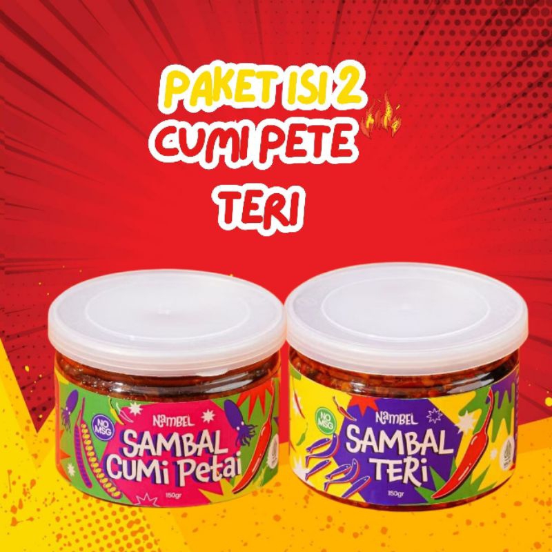 

Nambel.in Paket isi 2 Sambal Cumi Pete + Teri