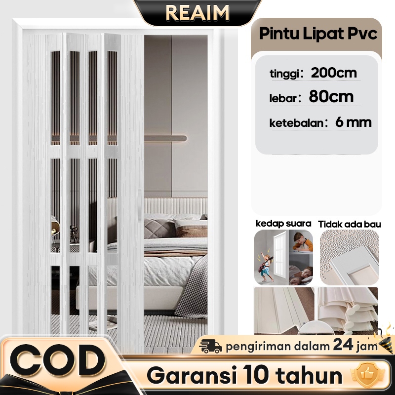 Reaim Pintu Lipat PVC Pintu Kamar Mandi PVC Pintu Geser Lipat Folding Door Pintu Lipat Geser Tidak