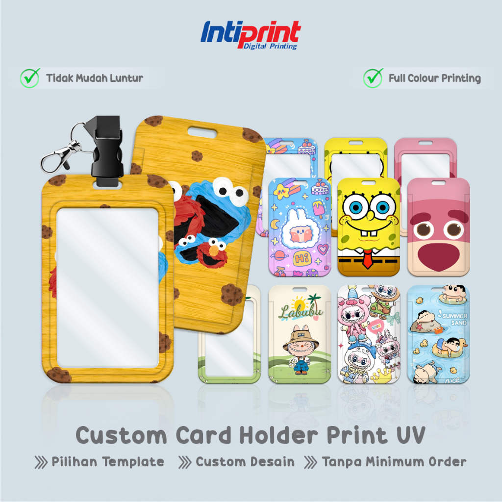 

Cetak Card Holder PVC Custom PRINT UV - Aesthetic Name Tag Hardcase / Tempat Kartu Photocard ID Card