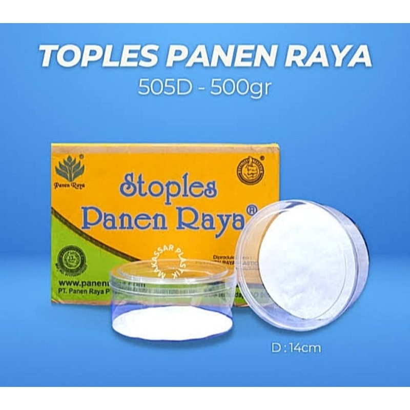 Stoples Panen Raya 505D - Toples Bulat 500 Gram Isi 12 pcs