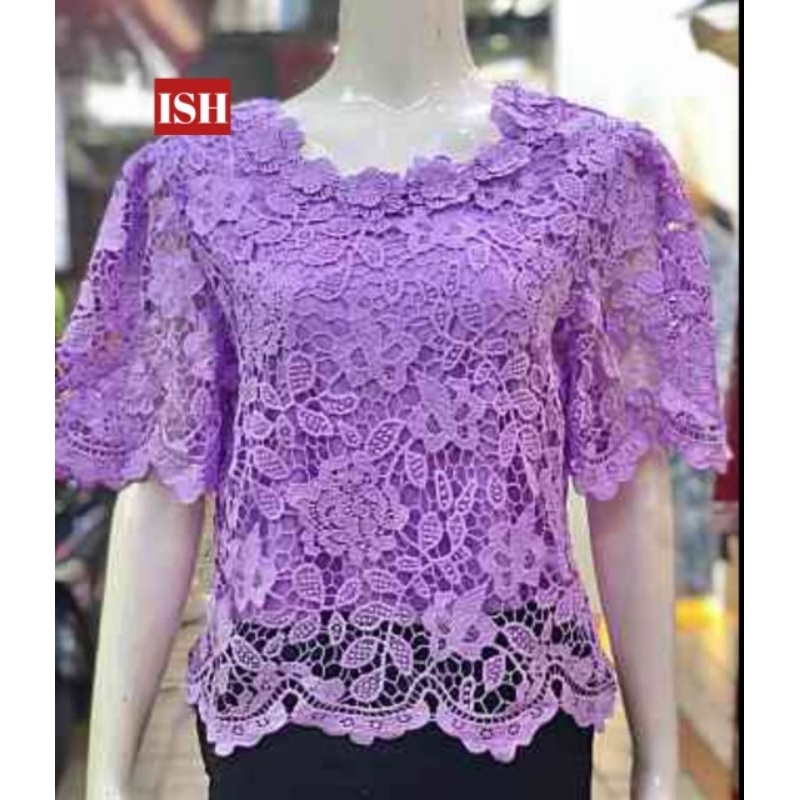 Blouse atasan brokat import bangkok/full brokat/premium