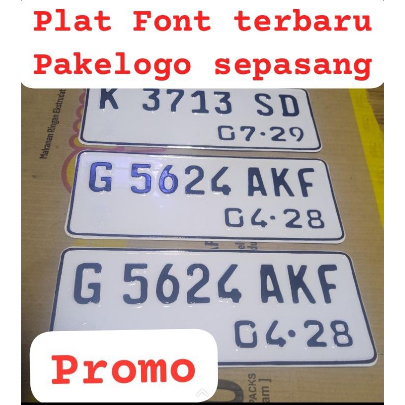 plat nomor motor font baru