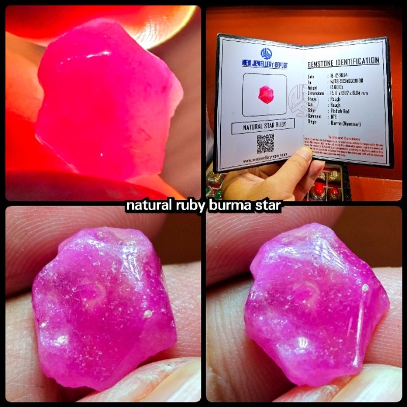 original 100% bongkahan ruby burma ( asli NTE )