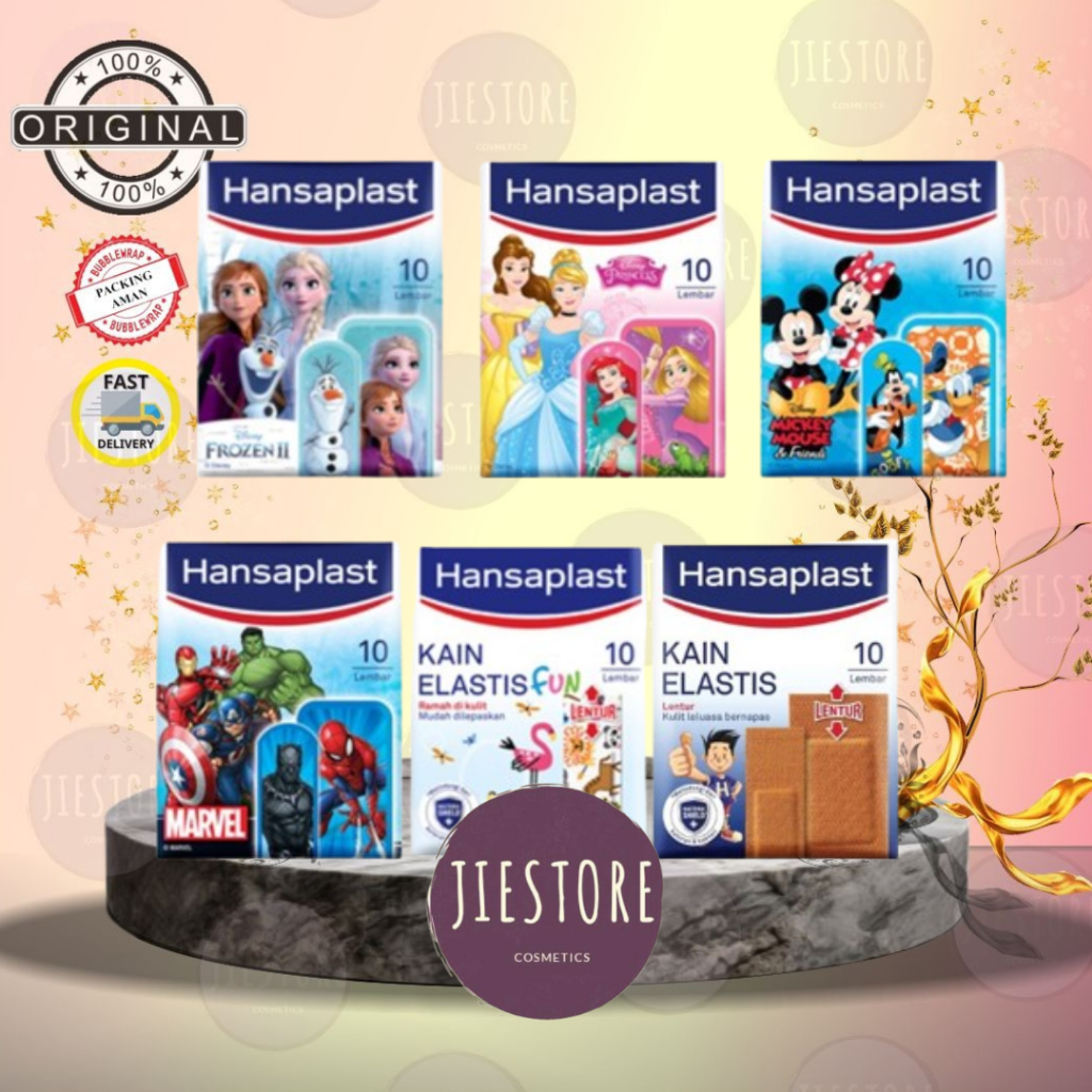 Hansaplast plester luka anak motif lucu / Hansaplast Kain Elastis Fun/ Hansaplast (STRIP) Anak Karak