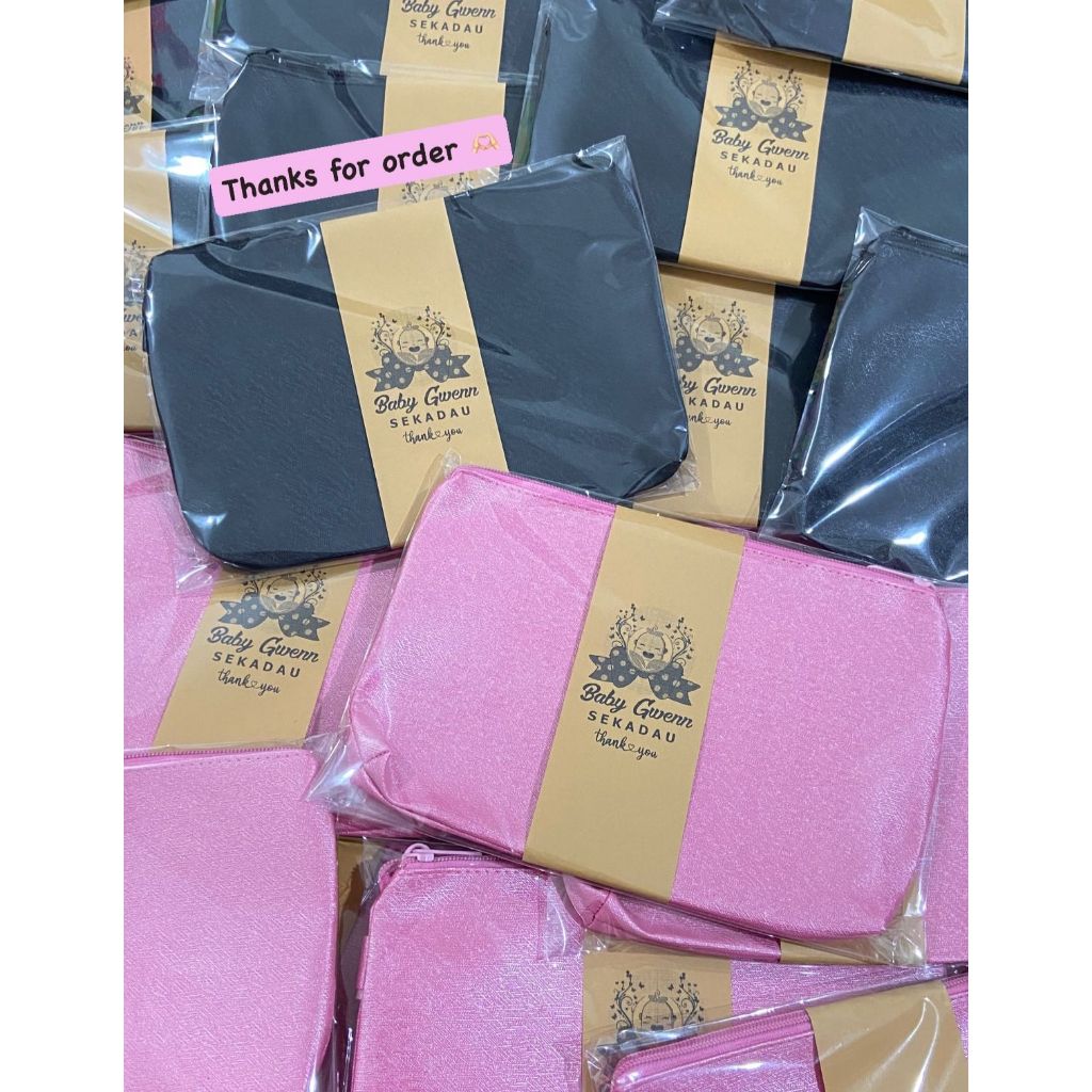 Souvenir Pouch Prada Metalik - Souvenir Dompet Murah - Souvenir Pernikahan Pouch Prada